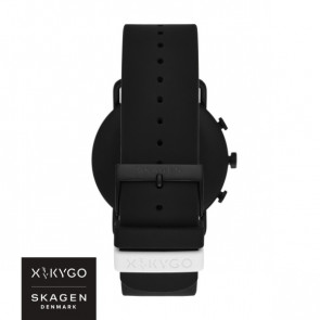 Uhrenarmband Skagen SKT5202 Silikon Schwarz 22mm